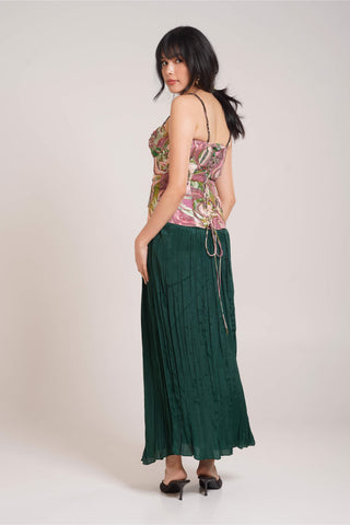 Ira embroidered corset and maxi skirt