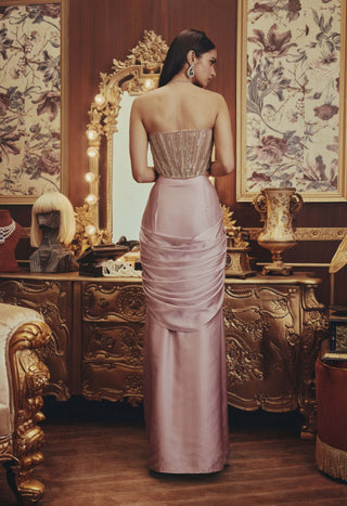 Cosmic dusty pink cape and skirt set