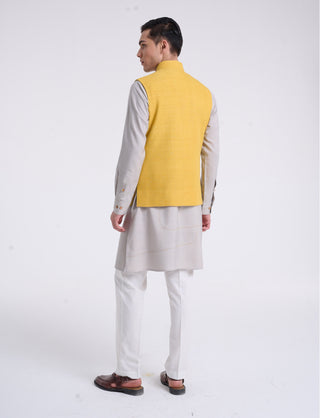 Silver gold geometric lace jawahar jacket set