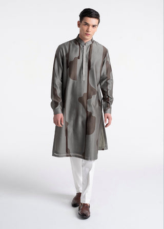 London fog printed classic kurta set