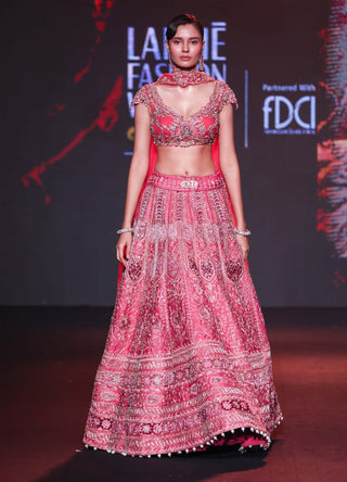 Dusk in blossam lehenga set
