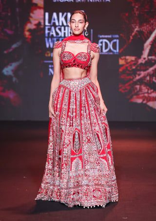Siam-e-shaahi lehenga set