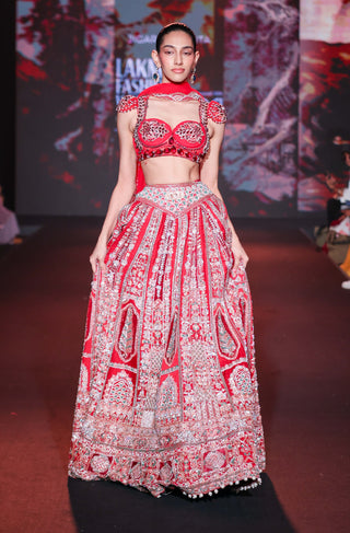 Siam-e-shaahi lehenga set