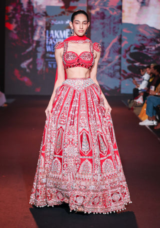 Siam-e-shaahi lehenga set