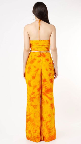 Deme By Gabriella-Yellow Tie Dye Top And Pants-INDIASPOPUP.COM