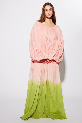 Deme By Gabriella-Pink Green Oversized Dress-INDIASPOPUP.COM