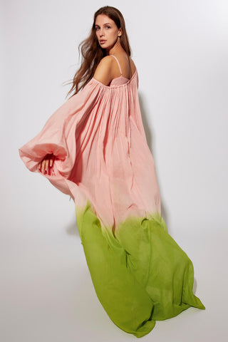 Deme By Gabriella-Pink Green Oversized Dress-INDIASPOPUP.COM