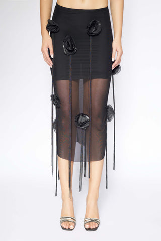 Deme By Gabriella-Black Oversized Blazer And Skirt-INDIASPOPUP.COM