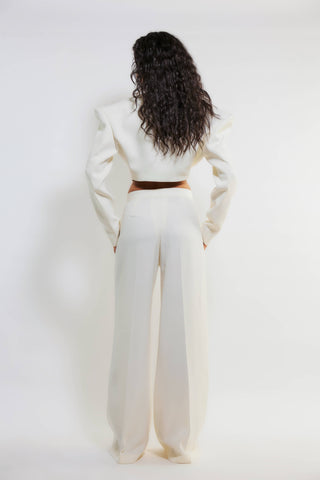 Deme By Gabriella-Carrie Crop Blazer And Pants-INDIASPOPUP.COM