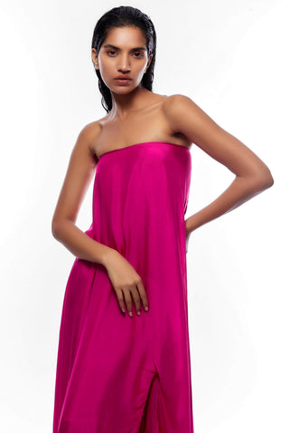 Deme By Gabriella-Hot Pink Tube Dress-INDIASPOPUP.COM