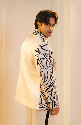 Concept hand paint blazer and kurta set