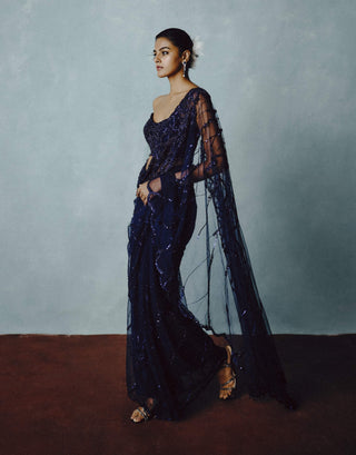 Twilight sheer sculpt sari set