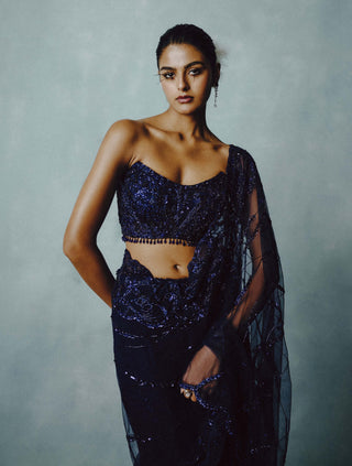 Twilight sheer sculpt sari set