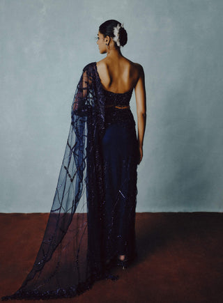 Twilight sheer sculpt sari set