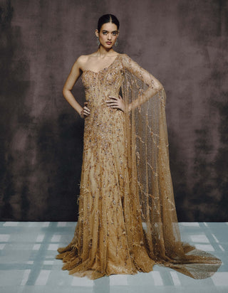 Solara gold ember gown