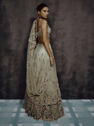 Verde bloom lehenga set