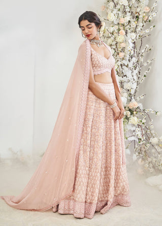 Disha Muchhala Mehel Rusty Pink Lehenga Set available on indiaspopup