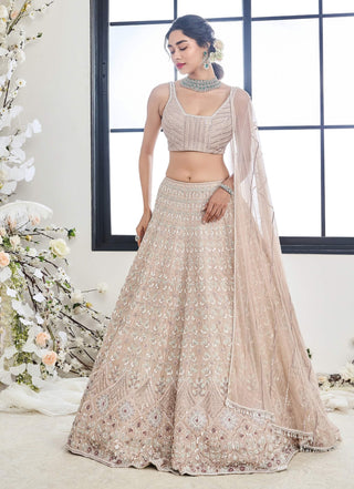 Disha Muchhala Shaan English Gold Lehenga Set available on indiaspopup