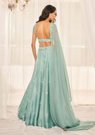 Disha Muchhala-Candy Blue Lehenga Set-INDIASPOPUP.COM