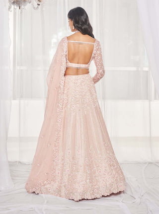 Disha Muchhala-Light Pink Bridal Lehenga Set-INDIASPOPUP.COM