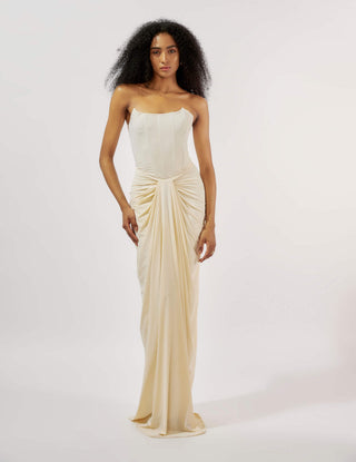 Deme By Gabriella-Pearl Ivory Gown-INDIASPOPUP.COM