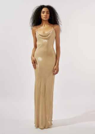 Oceana nude beige gown