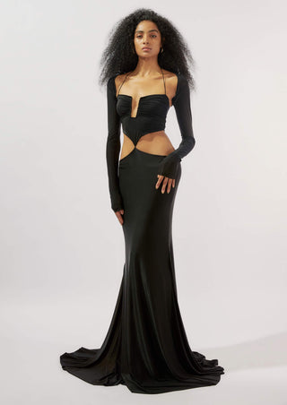 Lilith black gown and bolero