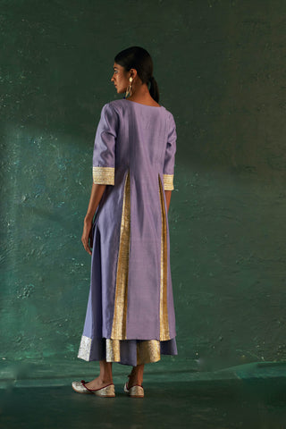 Charkhee-Lavender Embellished Kurta Set-INDIASPOPUP.COM