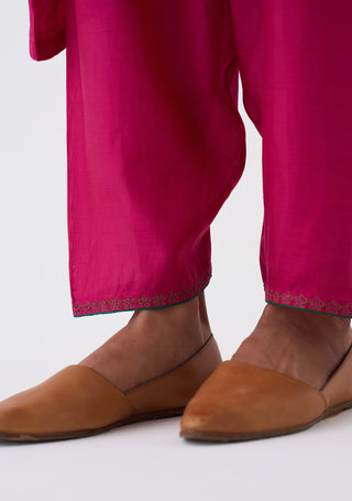 Dot-Ambily Rani Pink Kurta And Pants-INDIASPOPUP.COM