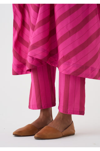 Dot-Bush Pink Kaftan And Pants-INDIASPOPUP.COM