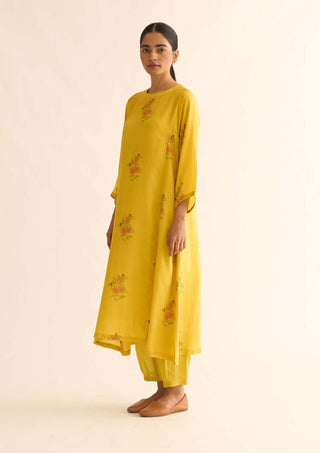 Dot-Evani Floral Print Kurta And Pants-INDIASPOPUP.COM