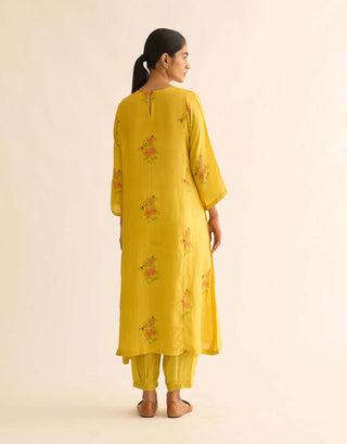 Dot-Evani Floral Print Kurta And Pants-INDIASPOPUP.COM