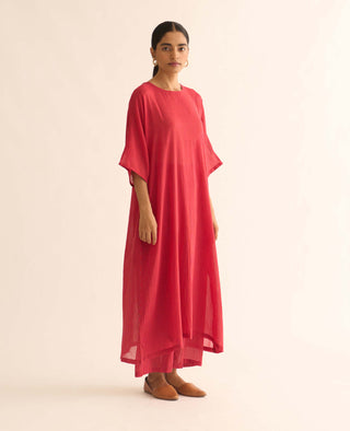 Dot-Red Stripe Kurta And Pants-INDIASPOPUP.COM