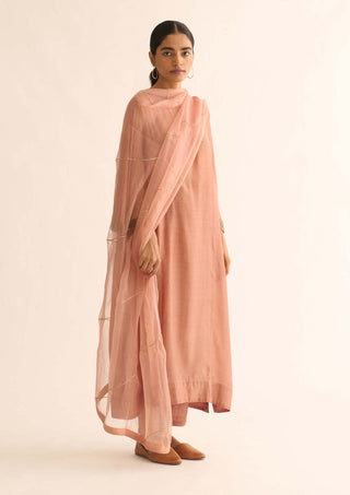 Dot-Urmi Old Rose Kurta And Pant-INDIASPOPUP.COM