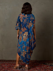 Royal blue kylie floral dress with inner