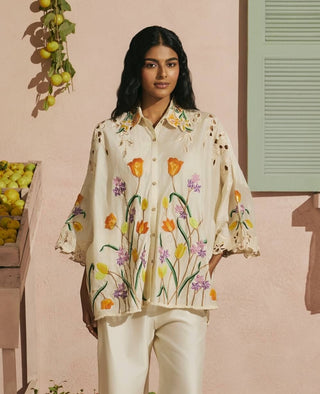 Ivory tulip shirt