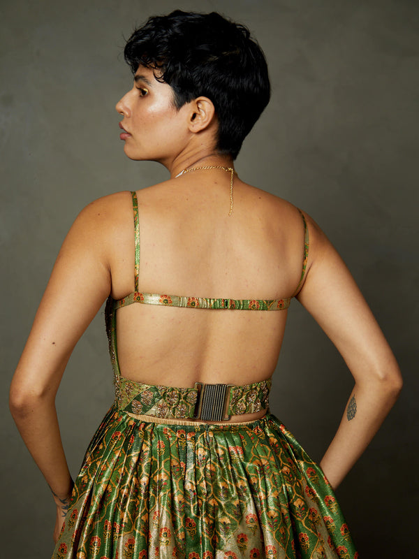 Pine Green Rajwadi Dress