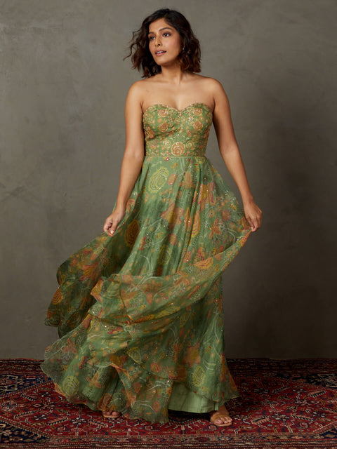 Sap green janet dress
