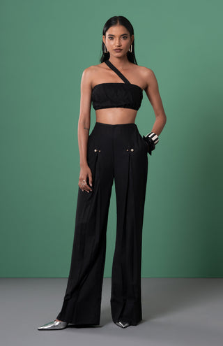 Kuro pleated bralette and trousers