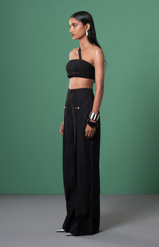 Kuro pleated bralette and trousers