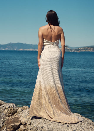Ivory ombré radiance gown