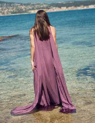Lilac reverie halter with satin skirt