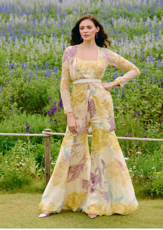 Diana ivory sharara and cape set