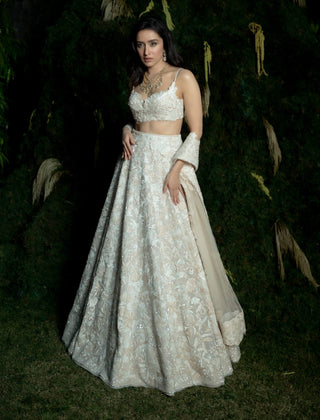 Ivory emma lehenga set