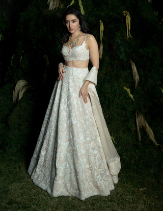 Ivory emma lehenga set