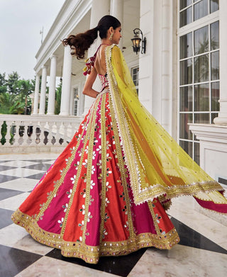 Prakash e ullas multicolor lehenga set