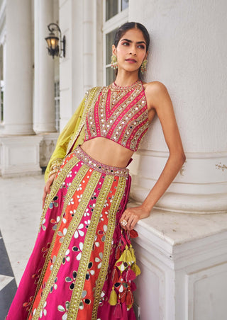 Prakash e ullas multicolor lehenga set