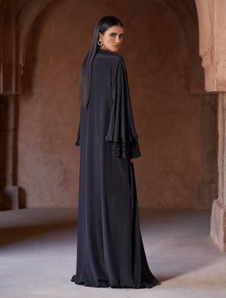 Zafirah black abaya and jacket
