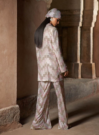 Farhana pink blazer and pant set