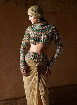 Pharaoh's finery blouse and skirt set